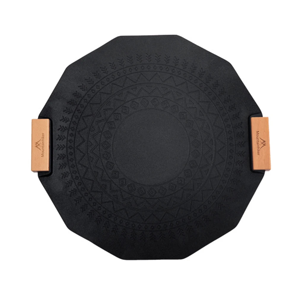 Portable Outdoor BBQ Grill Pan with Anti Scald Handle