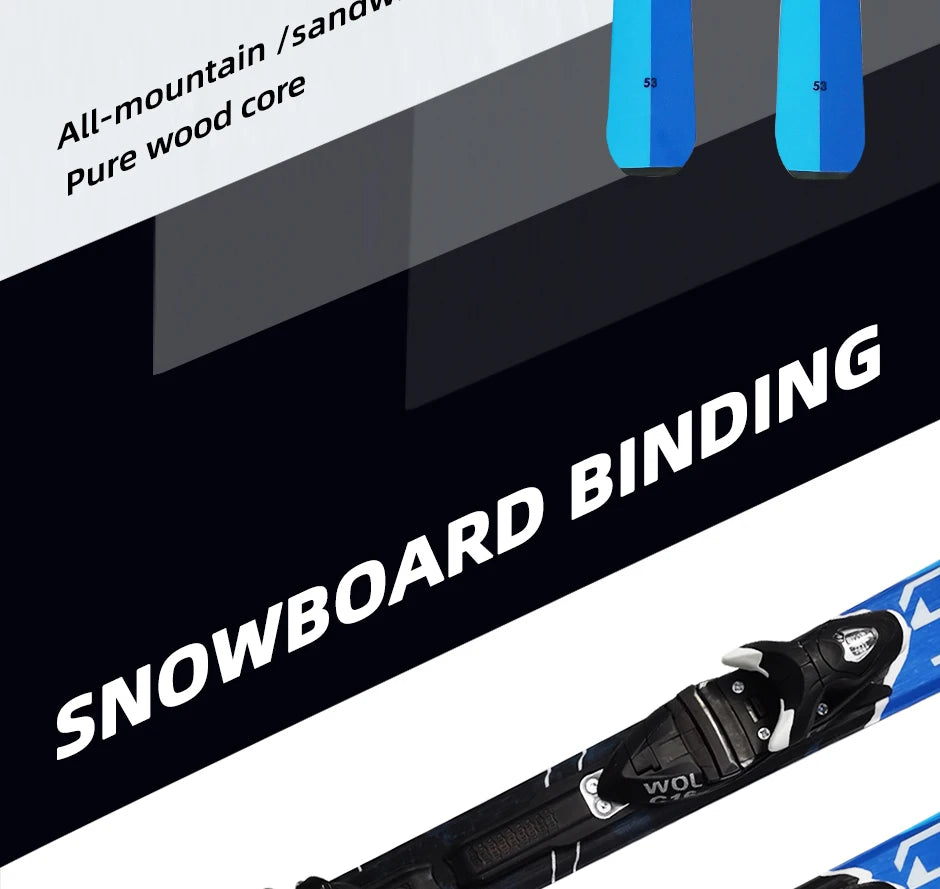 Skis Intermediate to Pro, 110cm to 140cm Length