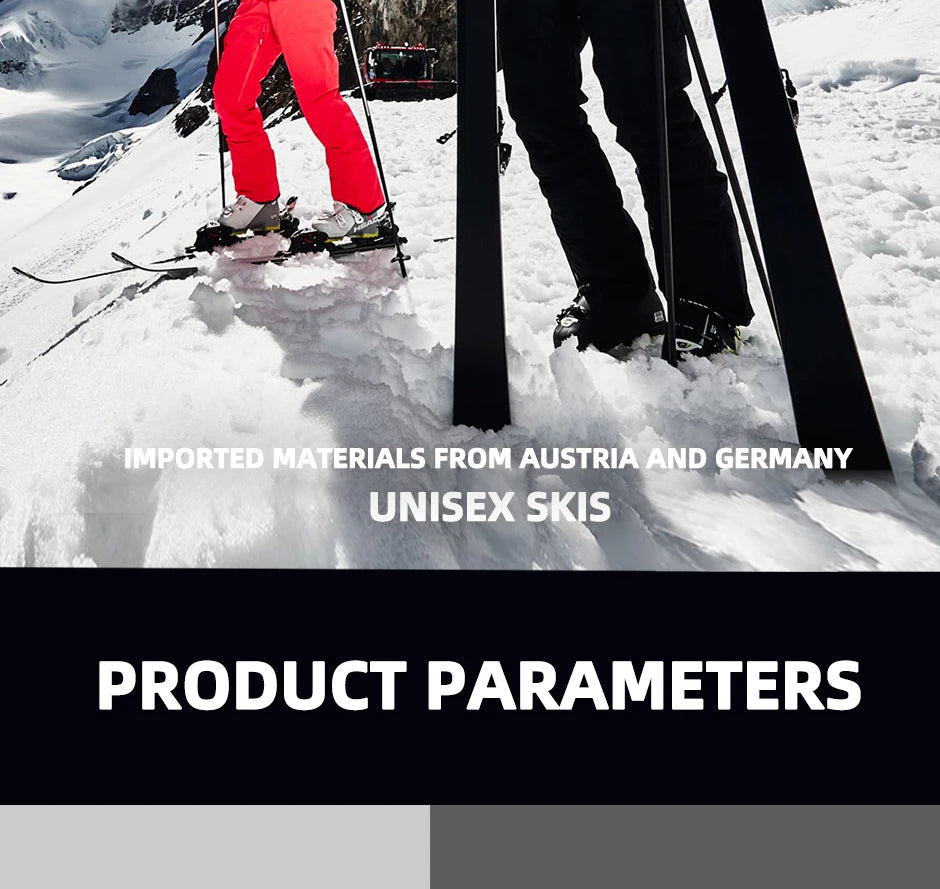 Skis Intermediate to Pro, 110cm to 140cm Length