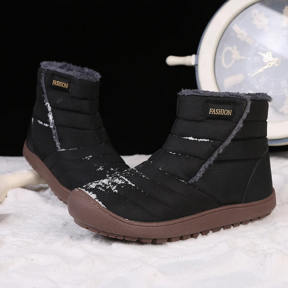 Waterproof Plush Ankle Snow Boots