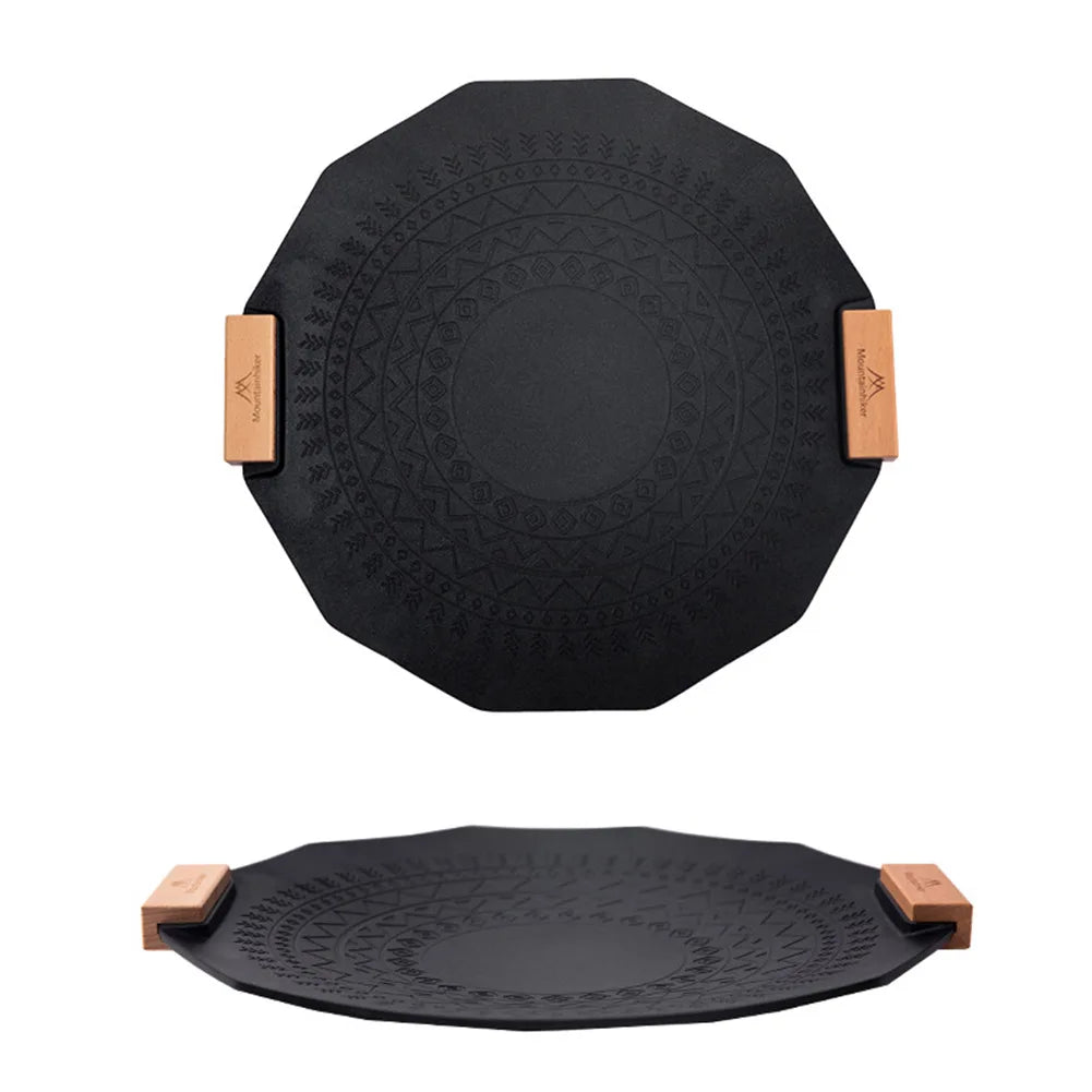Portable Outdoor BBQ Grill Pan with Anti Scald Handle