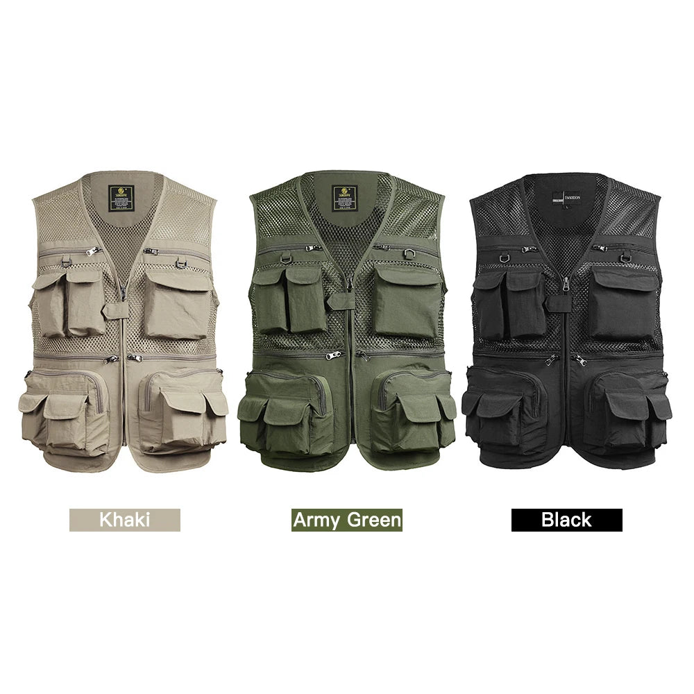 Fishing Breathable Mesh Vest with Zipper Pockets