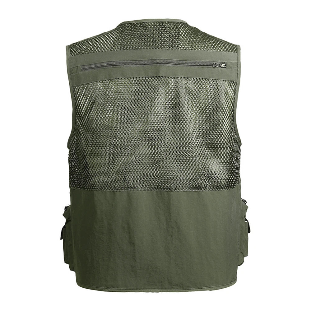 Fishing Breathable Mesh Vest with Zipper Pockets