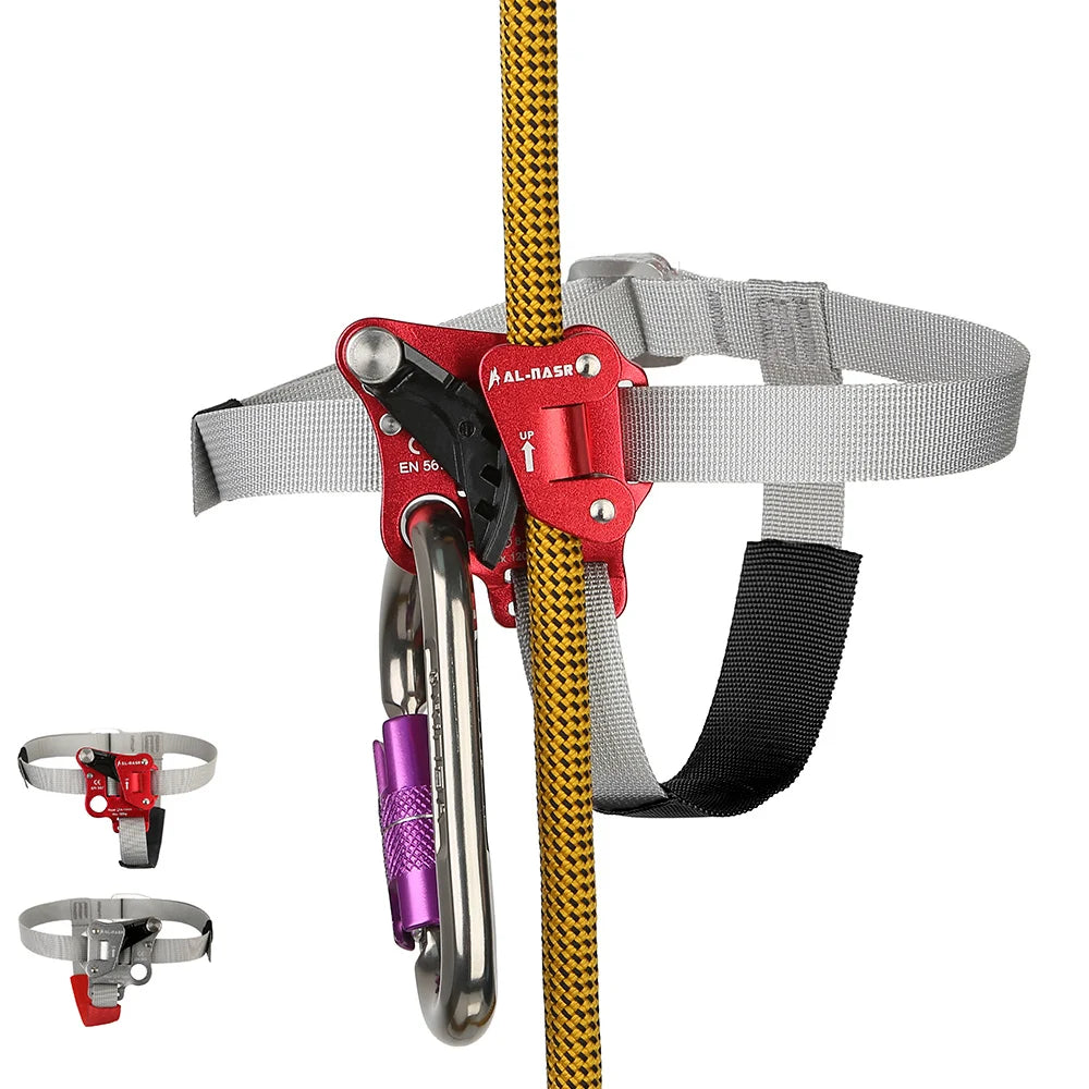 Rock Climbing Foot Harness With Pedal Belt Grasp for Rope Gear