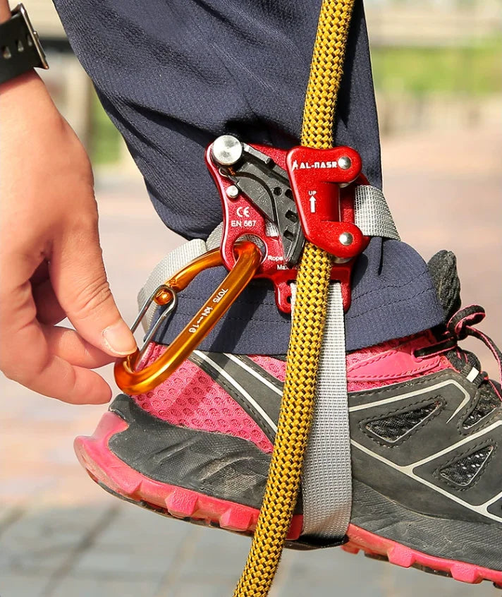 Rock Climbing Foot Harness With Pedal Belt Grasp for Rope Gear