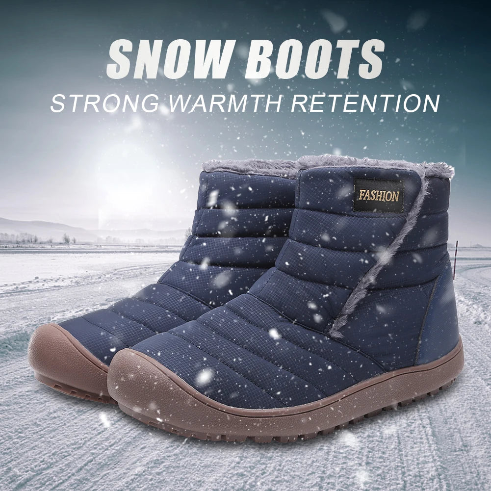 Waterproof Plush Ankle Snow Boots