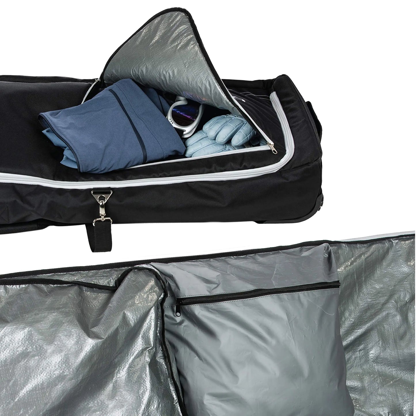 Padded Rolling Double Ski Bag