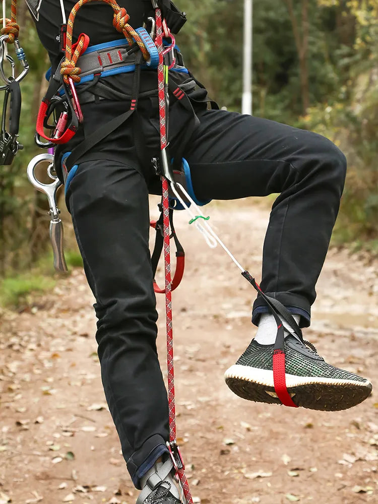 Rock Climbing Foot Harness With Pedal Belt Grasp for Rope Gear