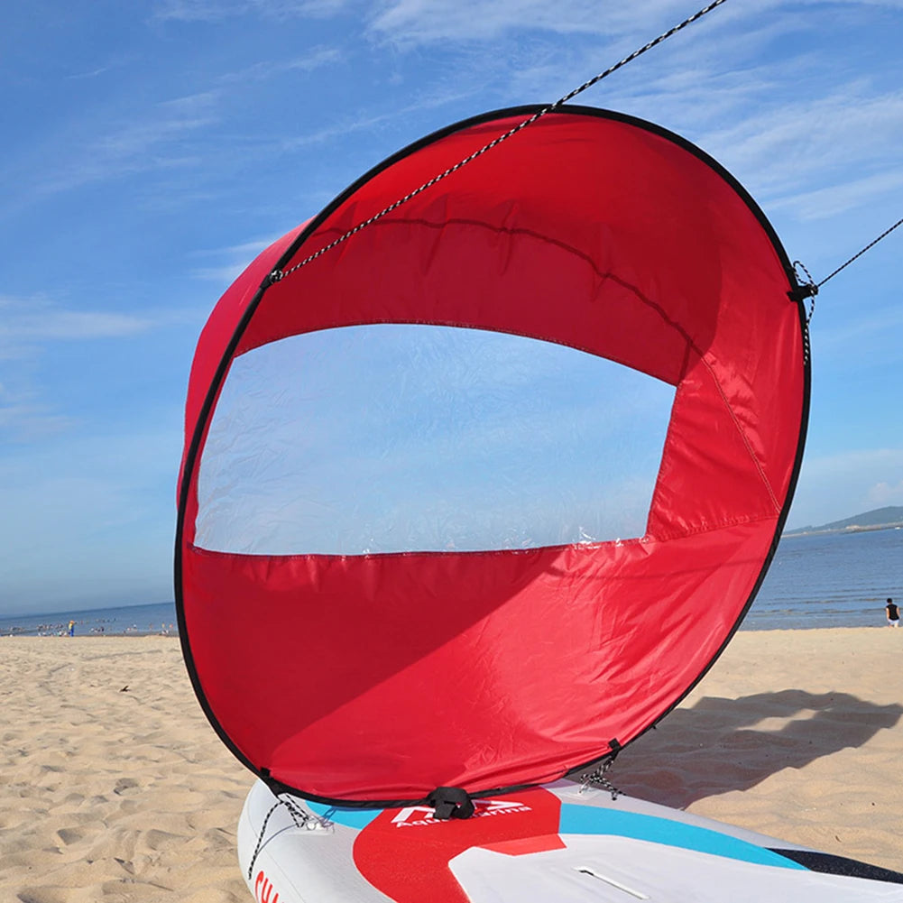 42/46inch Foldable Kayak Wind Sail Folding Kayak Downwind Wind Paddle Sailing Popup Paddle Board Sail Canoe Inflatable Boat Sail