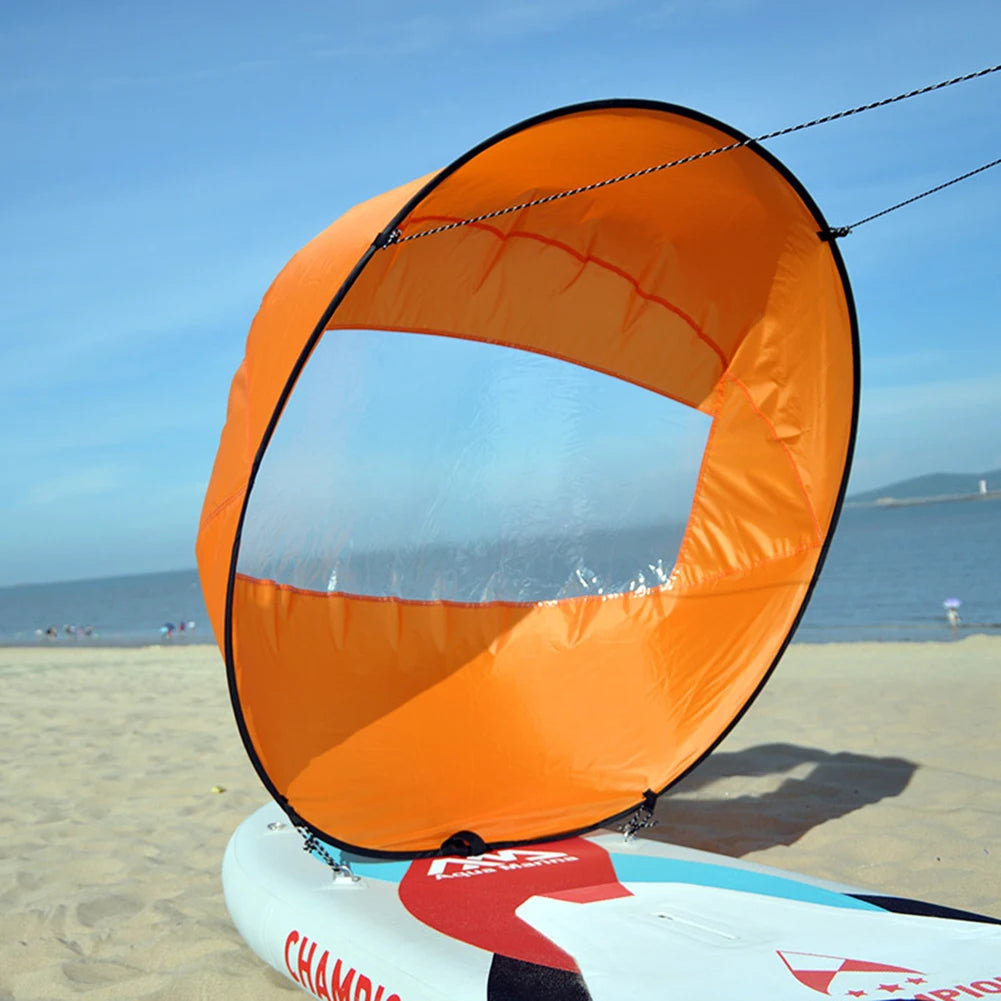 42/46inch Foldable Kayak Wind Sail Folding Kayak Downwind Wind Paddle Sailing Popup Paddle Board Sail Canoe Inflatable Boat Sail