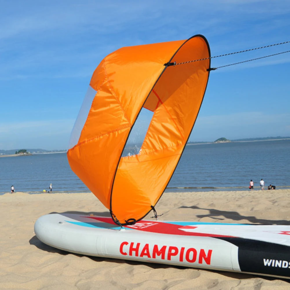 42/46inch Foldable Kayak Wind Sail Folding Kayak Downwind Wind Paddle Sailing Popup Paddle Board Sail Canoe Inflatable Boat Sail