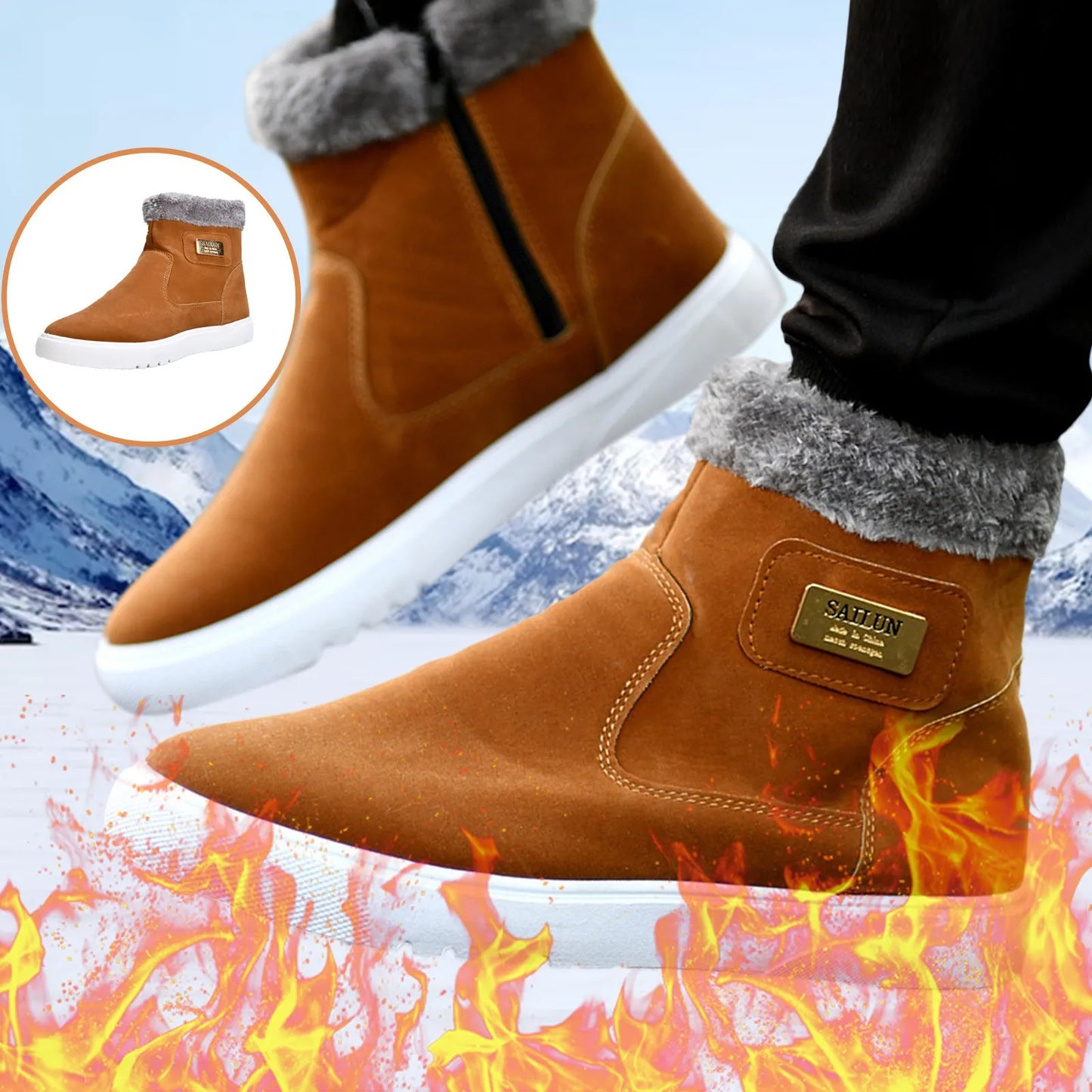 Cozy Ankle Snow Boots For Men