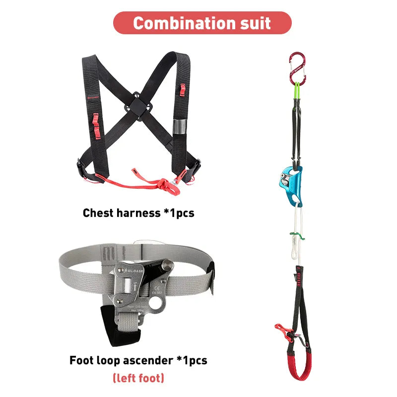 Rock Climbing Foot Harness With Pedal Belt Grasp for Rope Gear