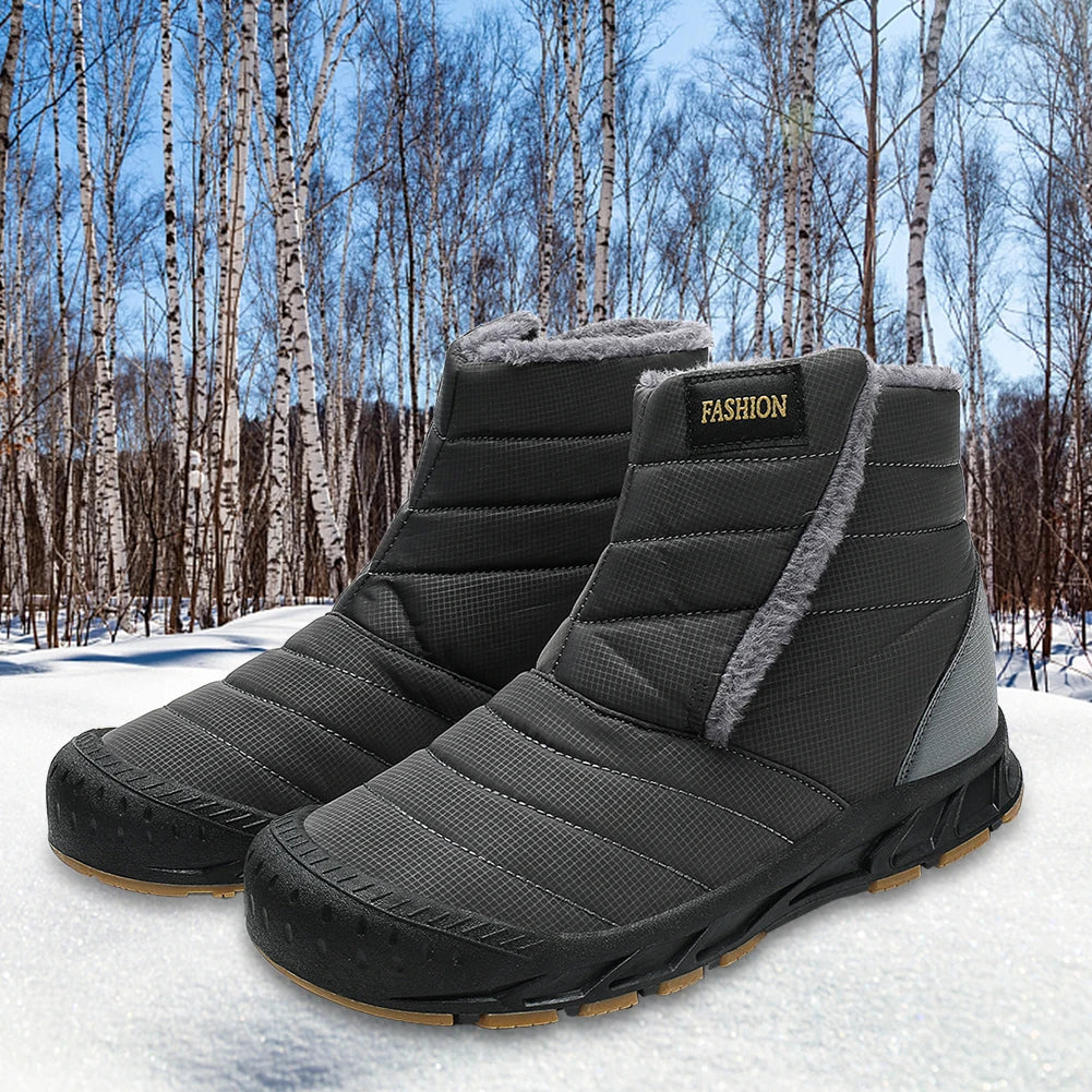 Waterproof Plush Ankle Snow Boots