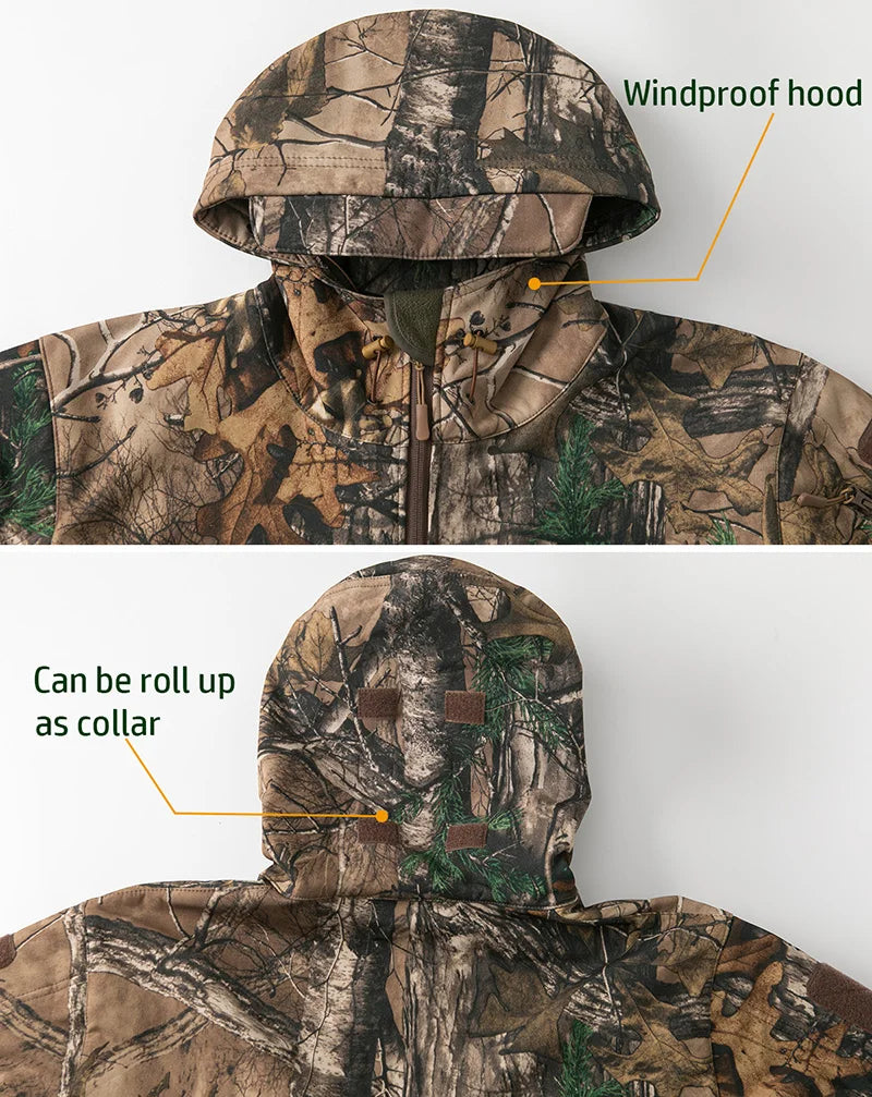 Soft Shell Camouflage  Waterproof Fleece Jacket