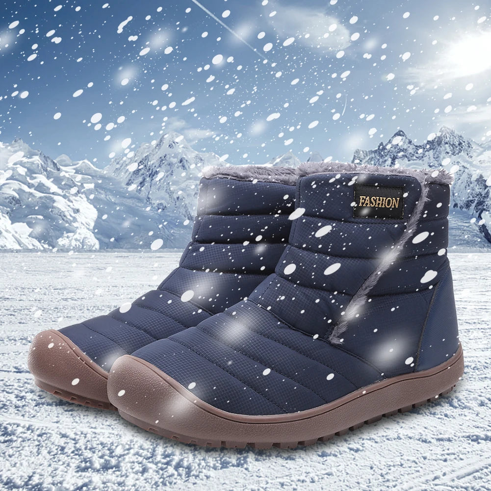 Waterproof Plush Ankle Snow Boots