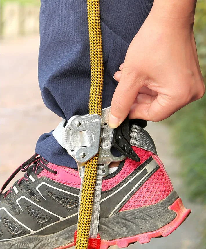 Rock Climbing Foot Harness With Pedal Belt Grasp for Rope Gear