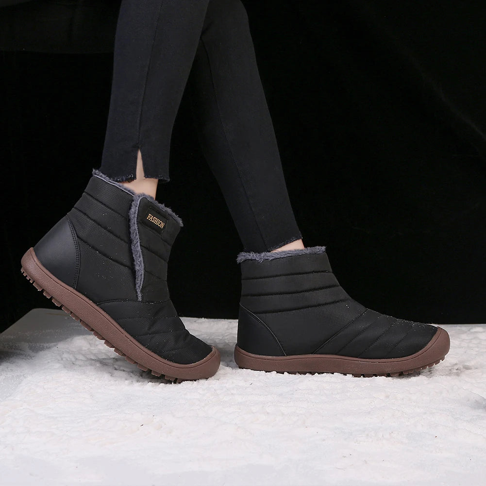 Waterproof Plush Ankle Snow Boots