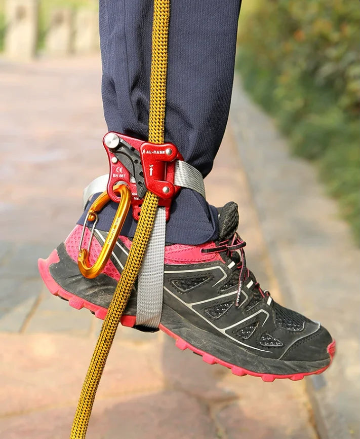 Rock Climbing Foot Harness With Pedal Belt Grasp for Rope Gear