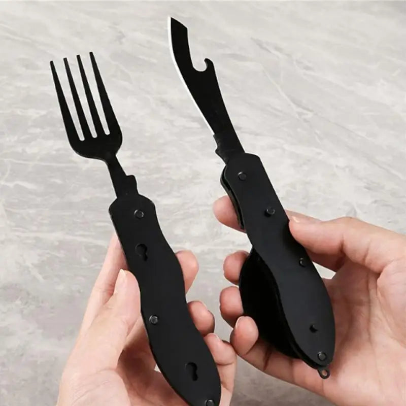 Folding Spoon Fork Knife Combo