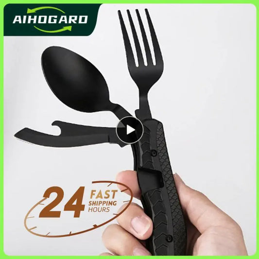 Folding Spoon Fork Knife Combo