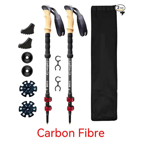 2Pcs Ultralight Walking Sticks