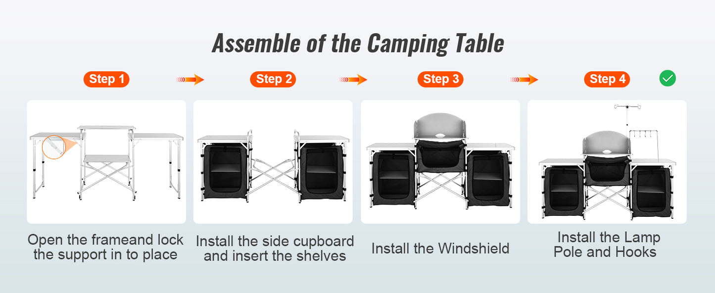 Outdoor Cooking Table with Storage